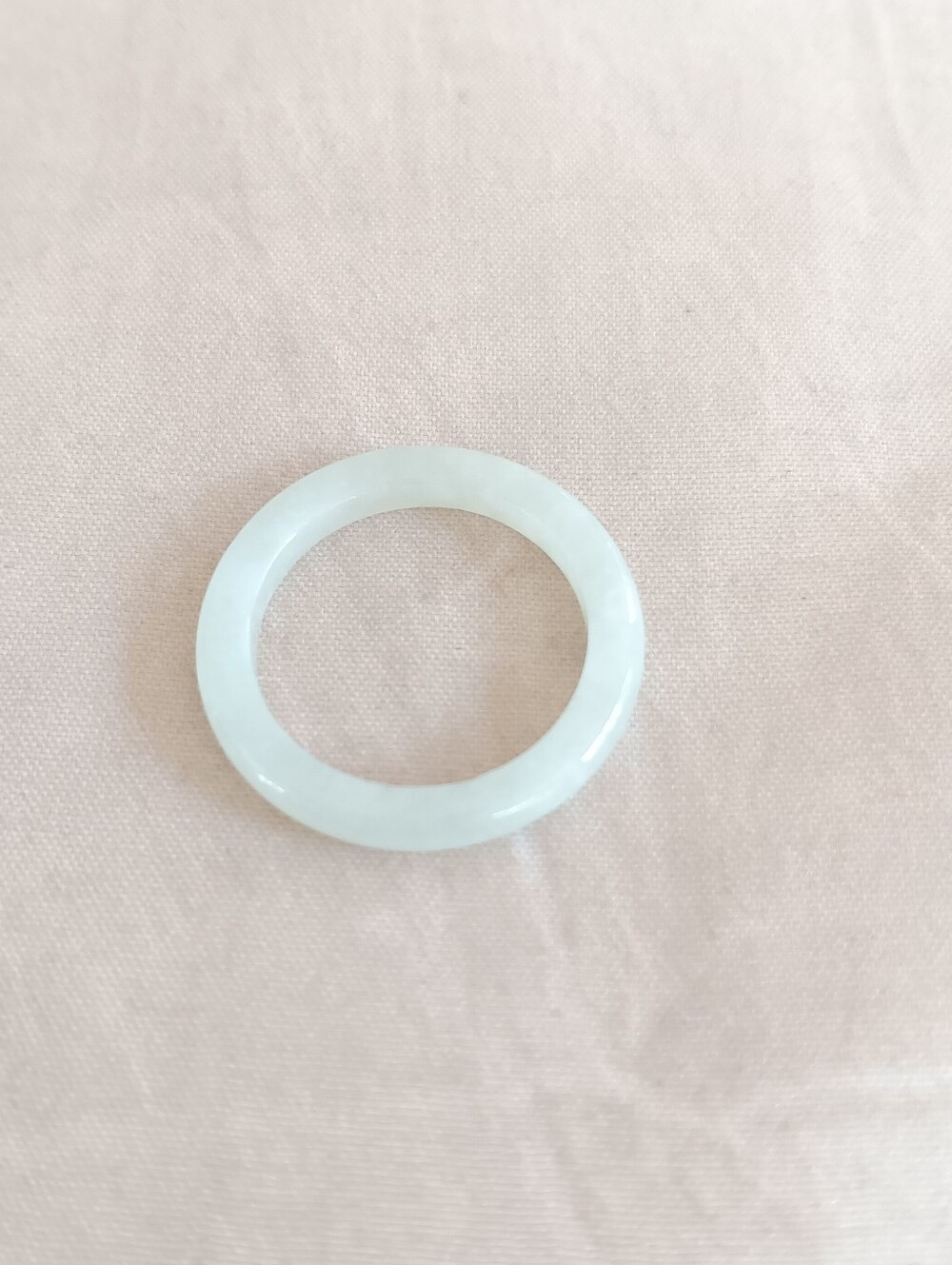Classic Light Blue Jade Band Ring Size 6 - Women’s Minimalist Jewelry - Picture 4 of 4